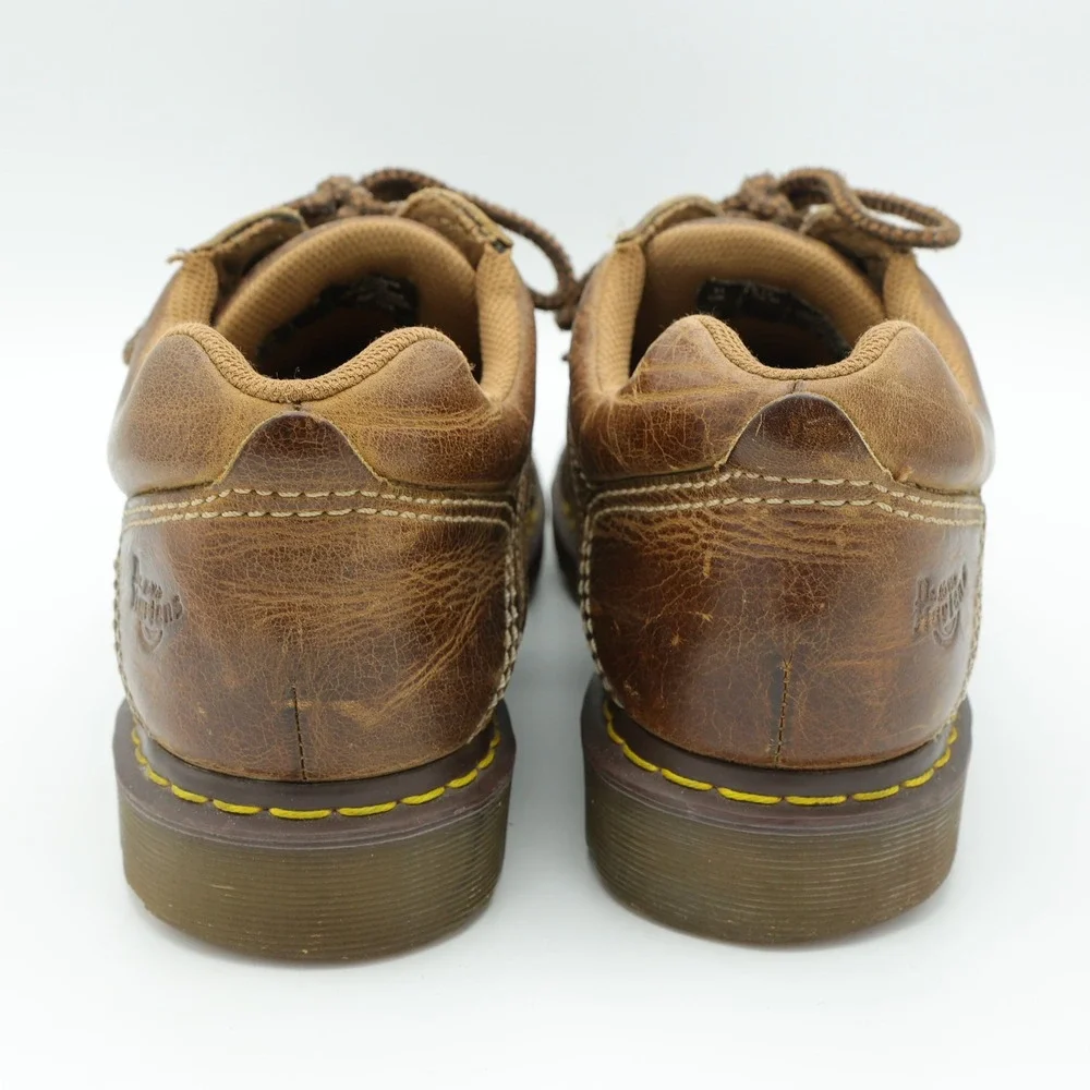Dr. Martens Keith AW004 Mens 12 Brown Leather Low Top Oxford Shoes AirWair Sole
